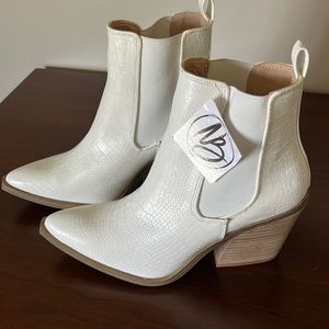 NWT White Booties